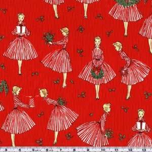  45 Wide Michael Miller Holiday Hostess Red Fabric By The 