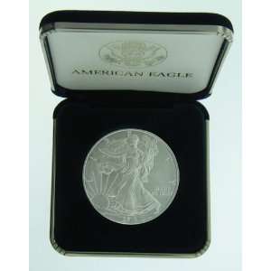  2010 American Silver Eagle Coin with a Us Mint Velvet Box 