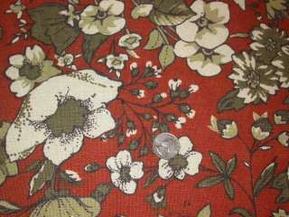 yds Vintage 100% Cotton Fabric Upholstery Floral  