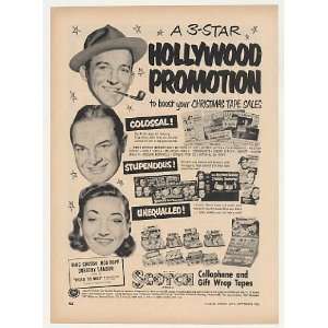   Crosby Bob Hope Dorothy Lamour Scotch Tape Print Ad