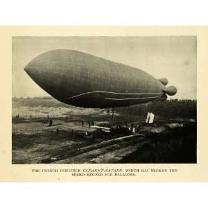  1909 Print Clement Bayard Balloons French Flight Bourse 