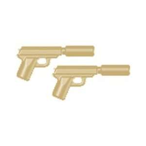   Scale LOOSE Weapon Pair of PPK Tactical Spy Pistols Tan Toys & Games