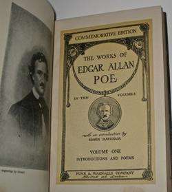 EDGAR ALLAN POES WORKS. Complete in 10 volumes. 1904.  