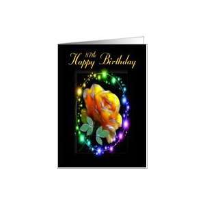  Happy Birthday ~ Age Specific 87th ~ A Yellow Rose 