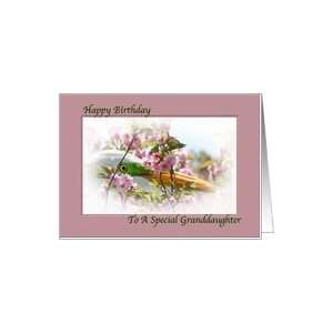   Birthday Card with Egret and Pink Flowers Card Toys & Games