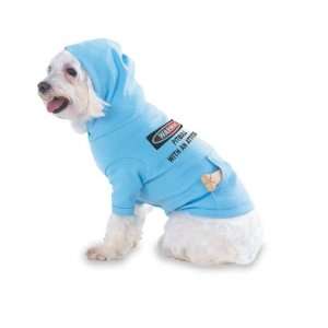 Warning Pitbull with an attitude Hooded (Hoody) T Shirt with pocket 