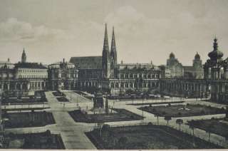 Germany Dresden Vintage Postcard Unused Old Town Square  
