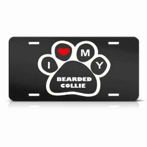  Bearded Collie Dog Dogs Novelty Animal Metal License Plate 