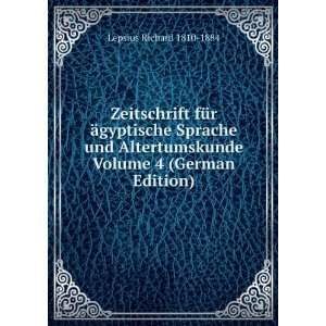   Volume 4 (German Edition) Lepsius Richard 1810 1884 Books