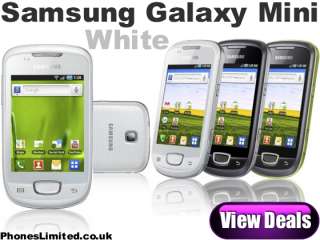   Samsung Galaxy Mini S5570 3G WHITE ANDROID V2.2 TouchWiz v3.  