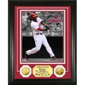 Torii Hunter Two Tone 24KT Gold Coin Photo Mint