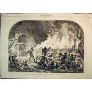  1855 Stag Fed Hounds Torchlight Hunting Sport Flambeaux 