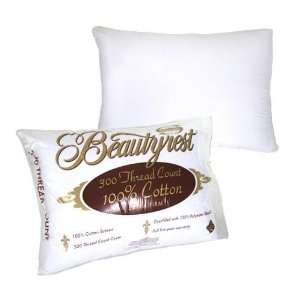  Beautyrest 300 Thread Count 100% Cotton X tra Firm Jumbo Bed Pillow 
