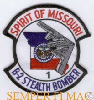 B2 SPIRIT OF MISSOURI PATCH US AIR FORCE STEALTH BOMBER  