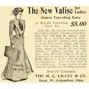  1899 Ad M. C. Lilley Womens Valise Traveling Case Suitcase 