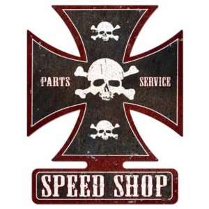  Speed Shop Vintage Metal Sign Parts Service