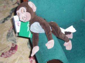 Tarzan Baboon toy bean bag plush cloth doll  new with tags 