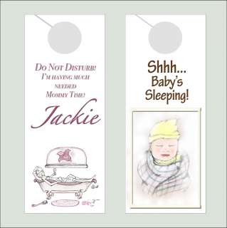 Personalized Custom Baby Shower Door Hangers Gift Set  