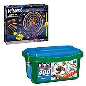  KNEX Light Up Ferris Wheel & 400 Pieces Tub Toys & Games