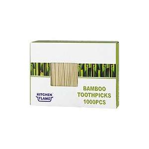  Bamboo Toothpicks   1000 pc,(Kitchen Flame) Health 