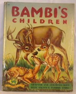 Bambis Children 1951 Wonder Books #544 Salten Bartlett  