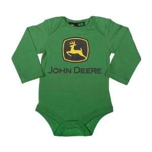   John Deere Newborn and Infant Green Longsleeved Onesie