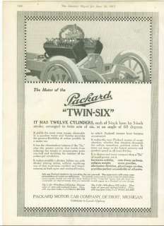 1915 Packard Twin Six Automobile/Engine Ad  