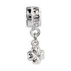 Amore & Baci 925 Sterling Silver Clover Drop Charm Bead