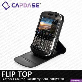 Capdase Flip Top Leather Case Belt Clip Blackberry Bold 9900/9930 