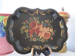 BEST MINT Victorian Design Roses Vintage Hand Painted Dresser Vanity 