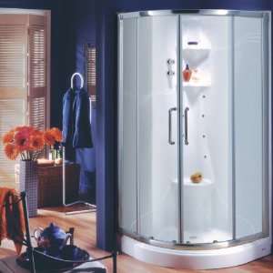 Neptune Tub Shower TF90 NI CL Belgrade Shower Door Nickel Clear Glass 
