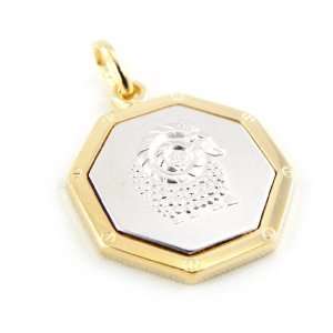  Pendant plated gold Bélier 2 tone. Jewelry