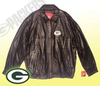 Green Bay Packers NFL 100% LEATHER Jacket Large  