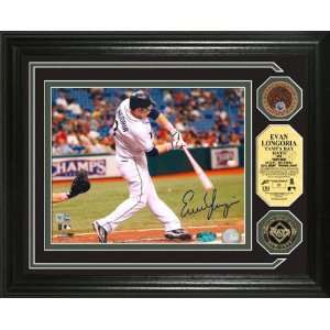 Evan Longoria Tampa Bay Rays   Rookie   Autographed Photomint with 
