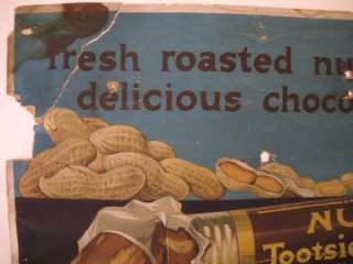 Nut Tootsie Rolls 1930s Vintage Advertisement Poster Candy  