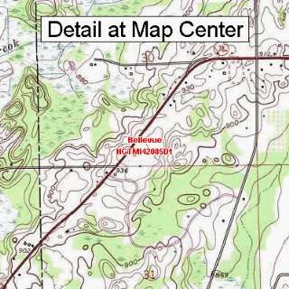  USGS Topographic Quadrangle Map   Bellevue, Michigan 