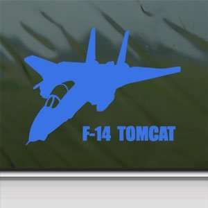  F 14 Tomcat Facing Left NAVY Blue Decal Window Blue 