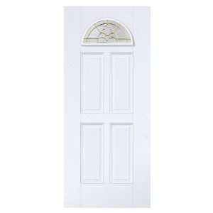  Benchmark by Therma Tru 37 1/2W Fan Lite White Entry Door 