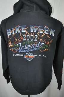 HARLEY DAVIDSON BIKE WEEK ORLANDO black flames biker motorcycle hoodie 