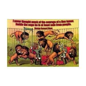  Courage of a Lion Tamer 20x30 poster