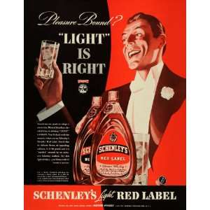   Black Label Whiskey Tuxedo Gentleman Cheers Toast   Original Print Ad