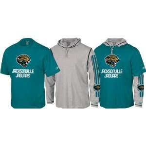  Jacksonville Jaguars Reebok Hoodie Tee Shirt 3 in 1 Combo 