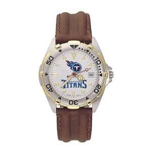 Tennessee Titans (Fireball) Mens NFL All Star Watch (Leather Band 