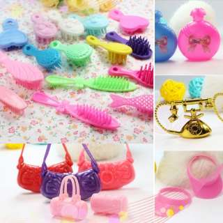 Special Style 30 Item Lot Barbie Shoes Accessories Comb  