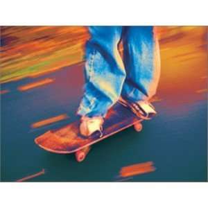  Skate Boarder I 18x24, Framed Canvas