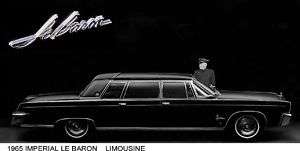 1965 IMPERIAL LE BARON ~ LIMOUSINE(BLACK) MAGNET  