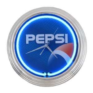  Pepsi Blue Neon Wall Clock