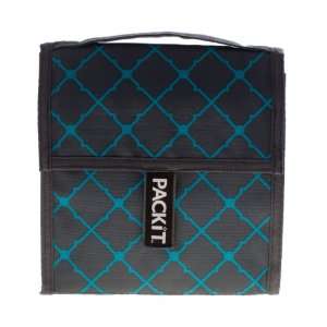  PackIt Freezable Mini Lunch Cooler, Viceroy, Grey and Aqua 