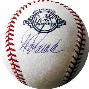  Jorge Posada Autographed 100th Anniversary Baseball 