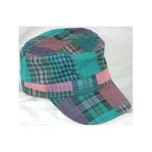  Tickled Pink HAT117 Pink/green Plaid Hat   Pink/Green 
